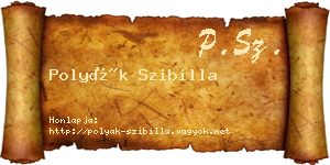 Polyák Szibilla névjegykártya